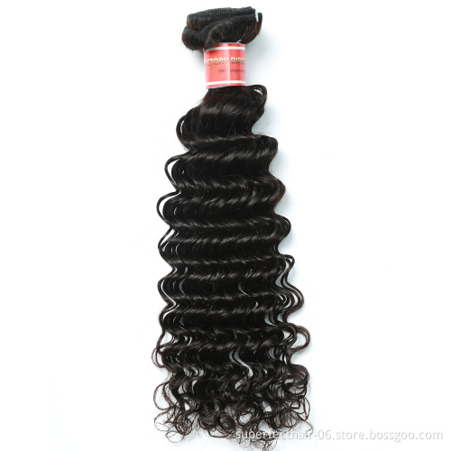 Deep wave bundle 100% brazilian remy virgin grade hair for black women deep wave bundles